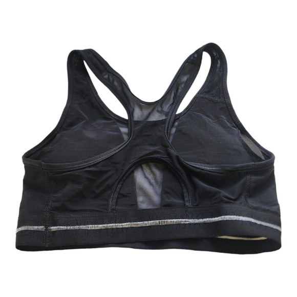 Nike Dri-Fit Women’s Sports Bra Mesh Front & Racerback Black Size Medium - Picture 3 of 5